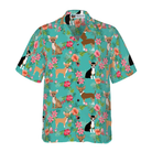 Hibiscus Floral Chihuahua Shirt For Men Hawaiian Shirt