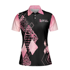 Just Don't Quit Breast Cancer Awareness Short Sleeve Women Polo Shirt, Pink Ribbon Polo Shirt For Ladies