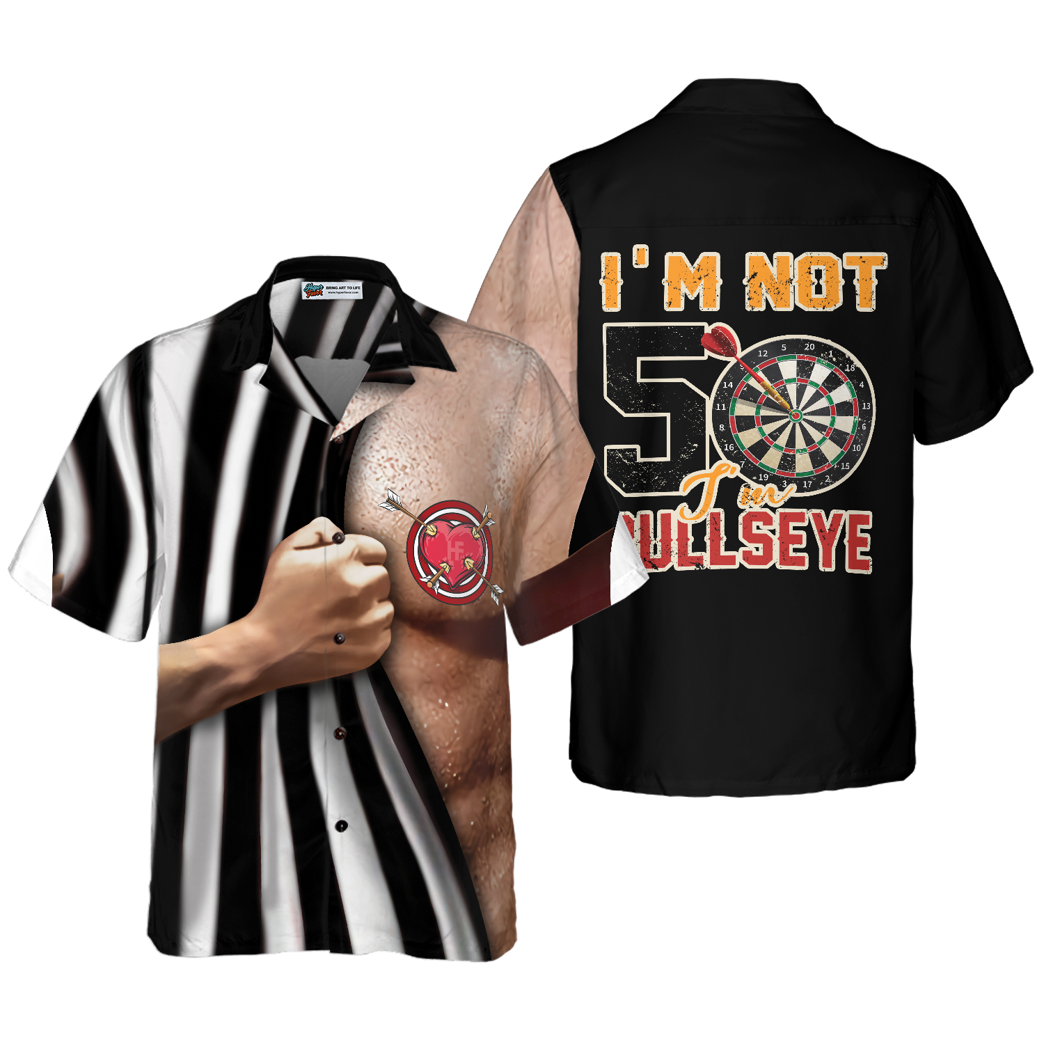 I'm Not 50 I'm Bullseye Hawaiian Shirt