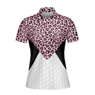 I'm Sorry For What I Said When I Was Golfing Short Sleeve Women Polo Shirt, Pink Leopard Pattern Shirt