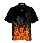 Fire Skeletons Night Party Hawaiian Shirt