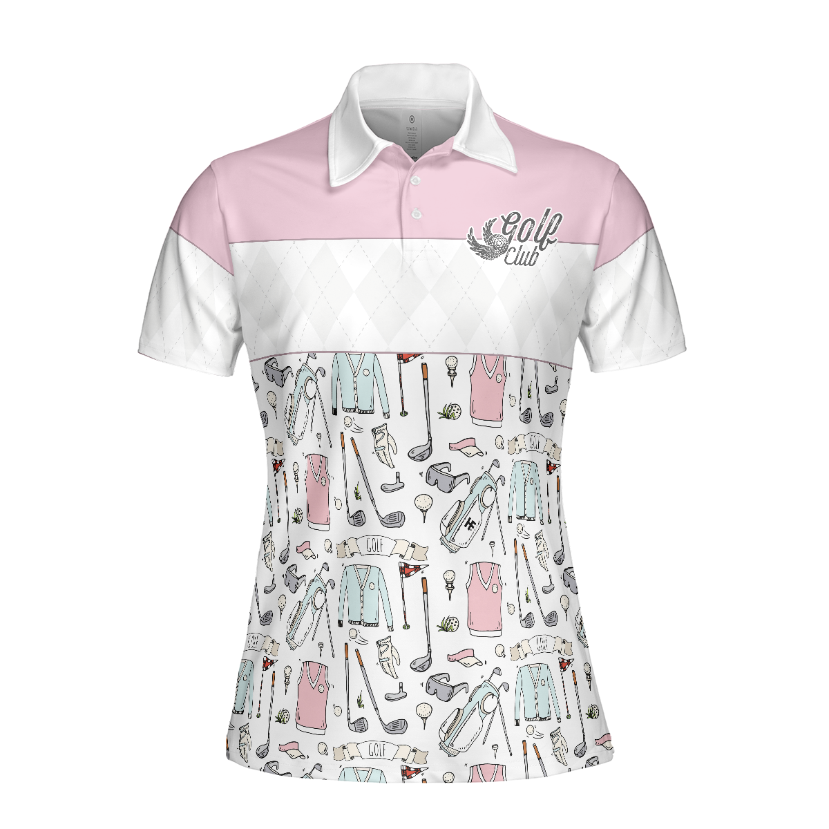 Golf Life In Pink Short Sleeve Women Polo Shirt