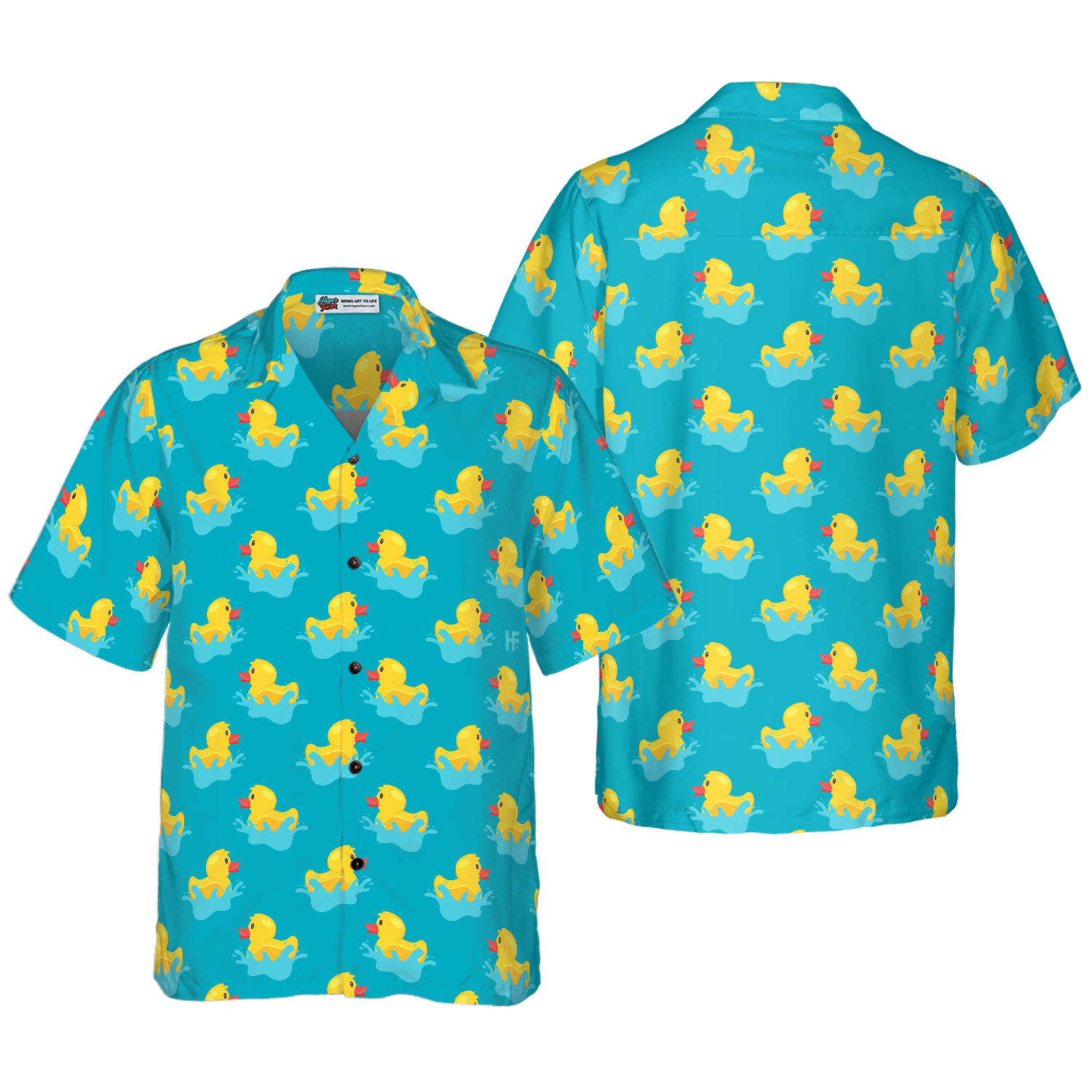 Little Duck Playing With Water Hawaiian Shirt