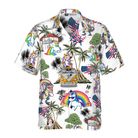 Unicorn American Flag Hawaiian Shirt