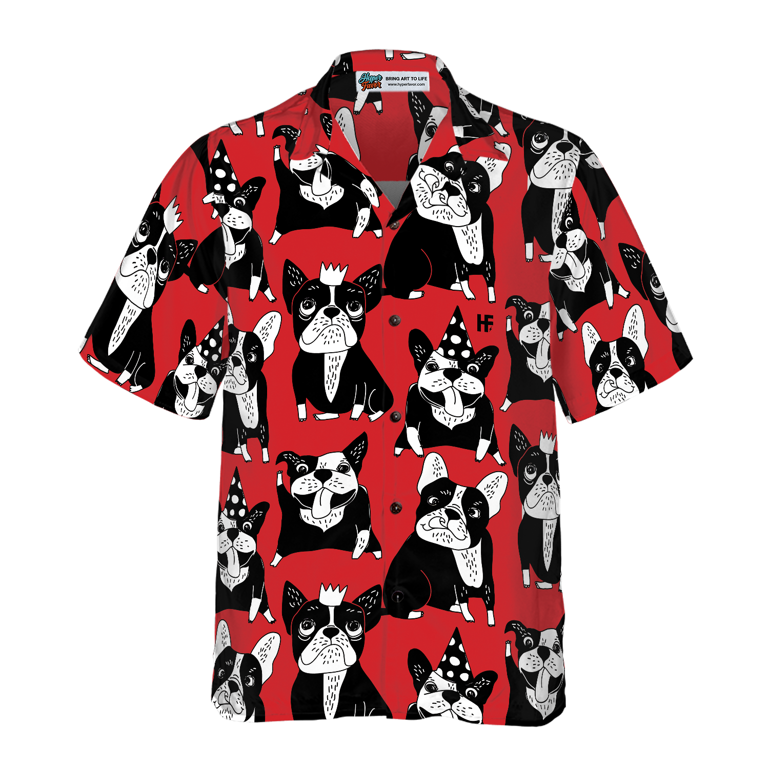 Funny Red French Bulldog Hawaiian Shirt