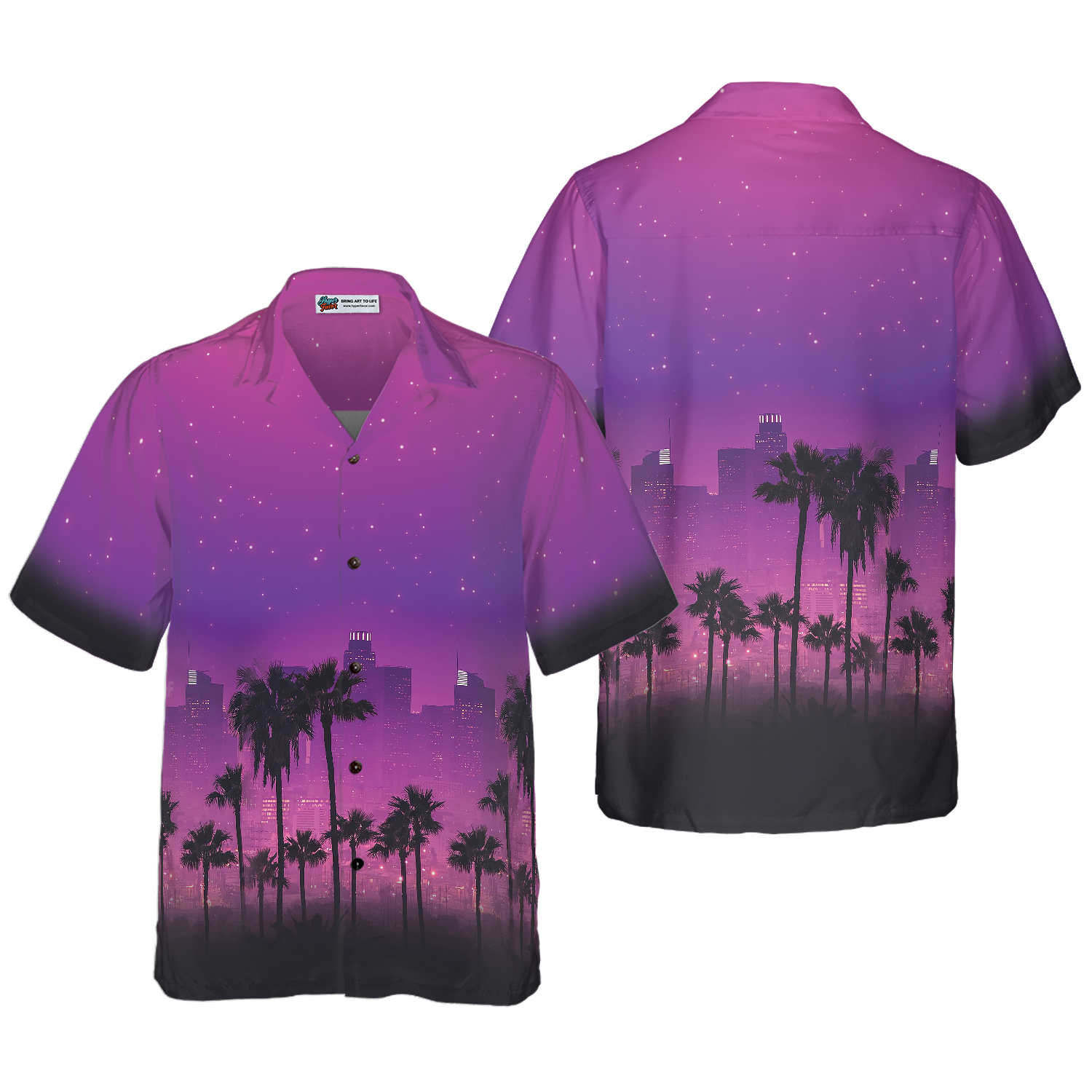 Los Angeles Cityscape Hawaiian Shirt, Stylish Los Angeles Shirts For Men And Women