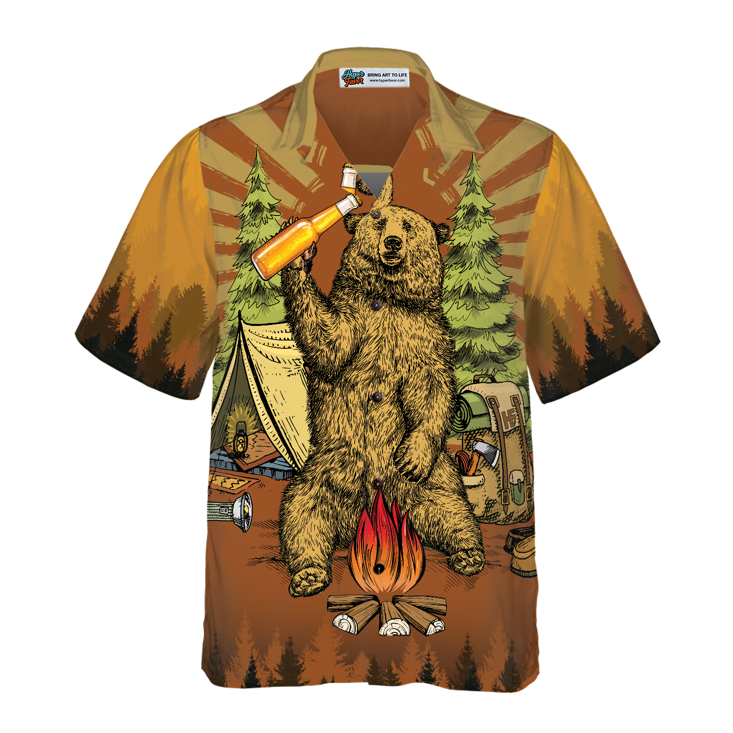 Beer Because No Great Campers Story With A Salad Hawaiian Shirt