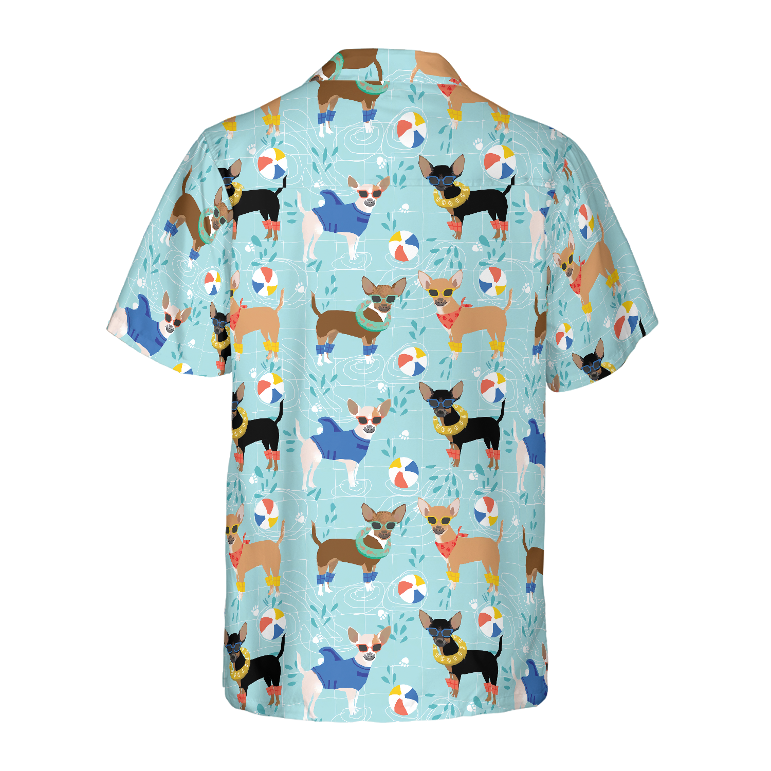 Chihuahua Pool Party Hawaiian Shirt