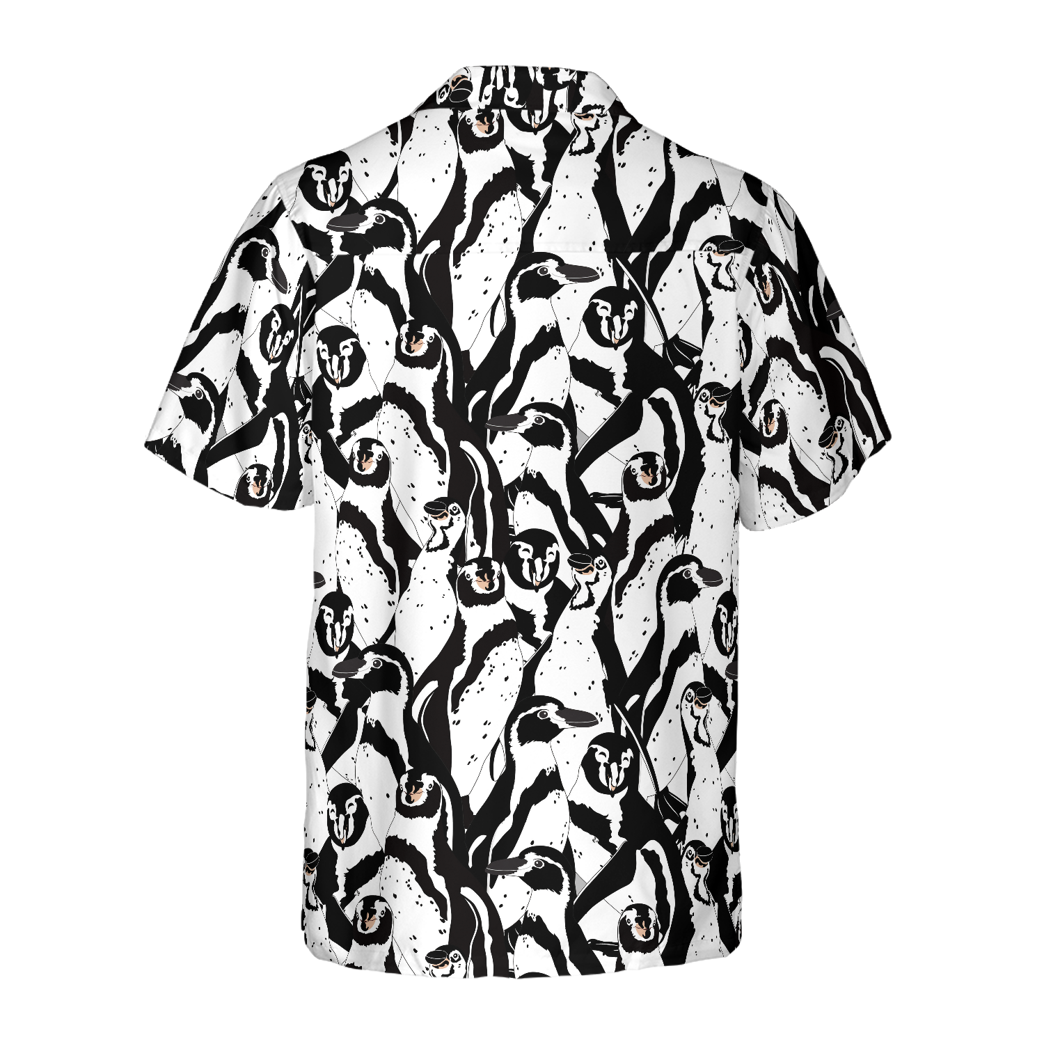 Black And White Penguin Shirt For Men Hawaiian Shirt