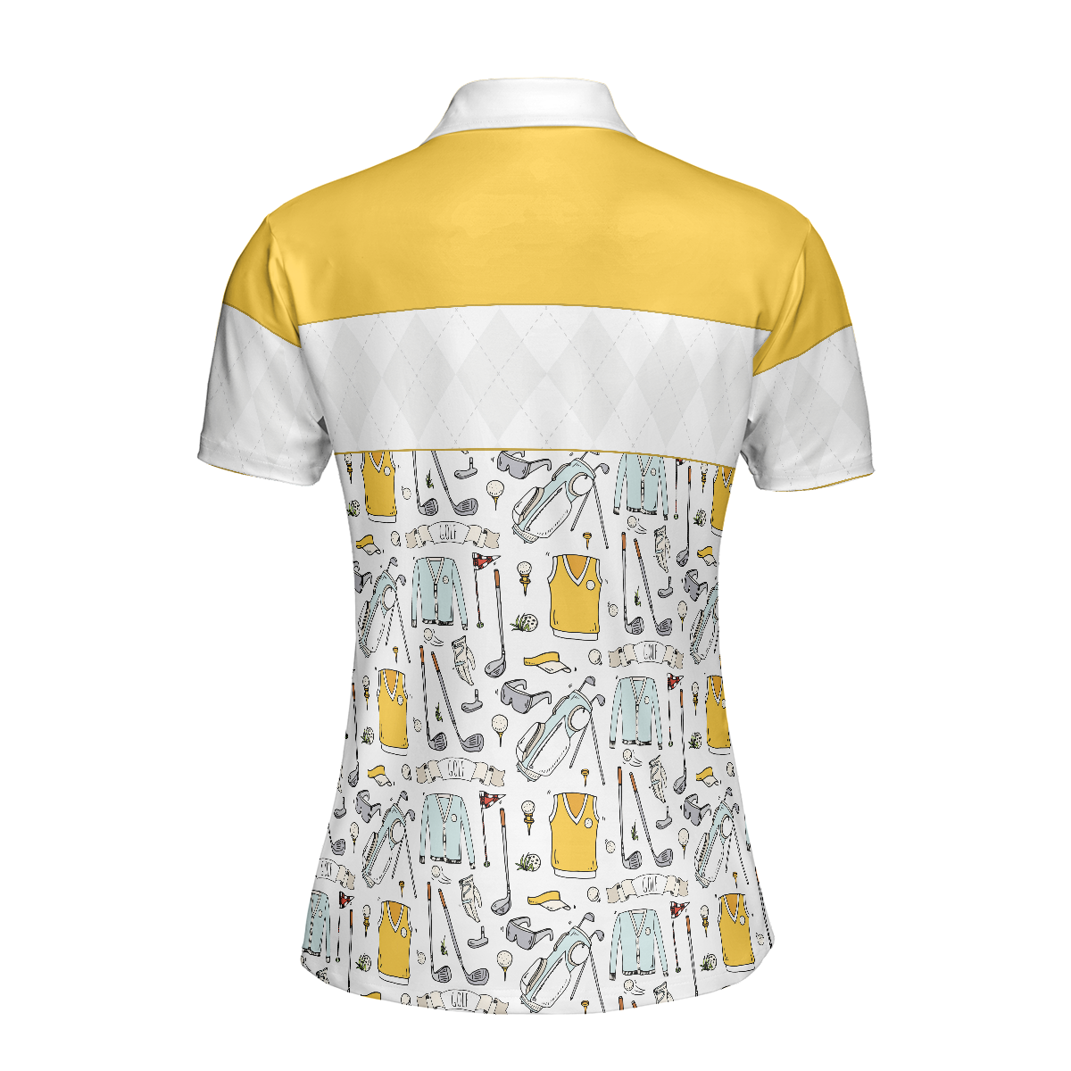 Golf Life In Yellow Short Sleeve Women Polo Shirt