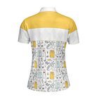 Golf Life In Yellow Short Sleeve Women Polo Shirt