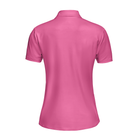Bowling Girl Skull Short Sleeve Women Polo Shirt, Pink Skull Pattern Bowling Shirt For Female Players