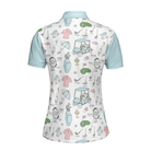 Golf Life In Blue V2 Short Sleeve Women Polo Shirt