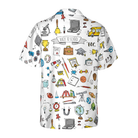 Back To School Hand Drawn Doodle Style School Hawaiian Shirt
