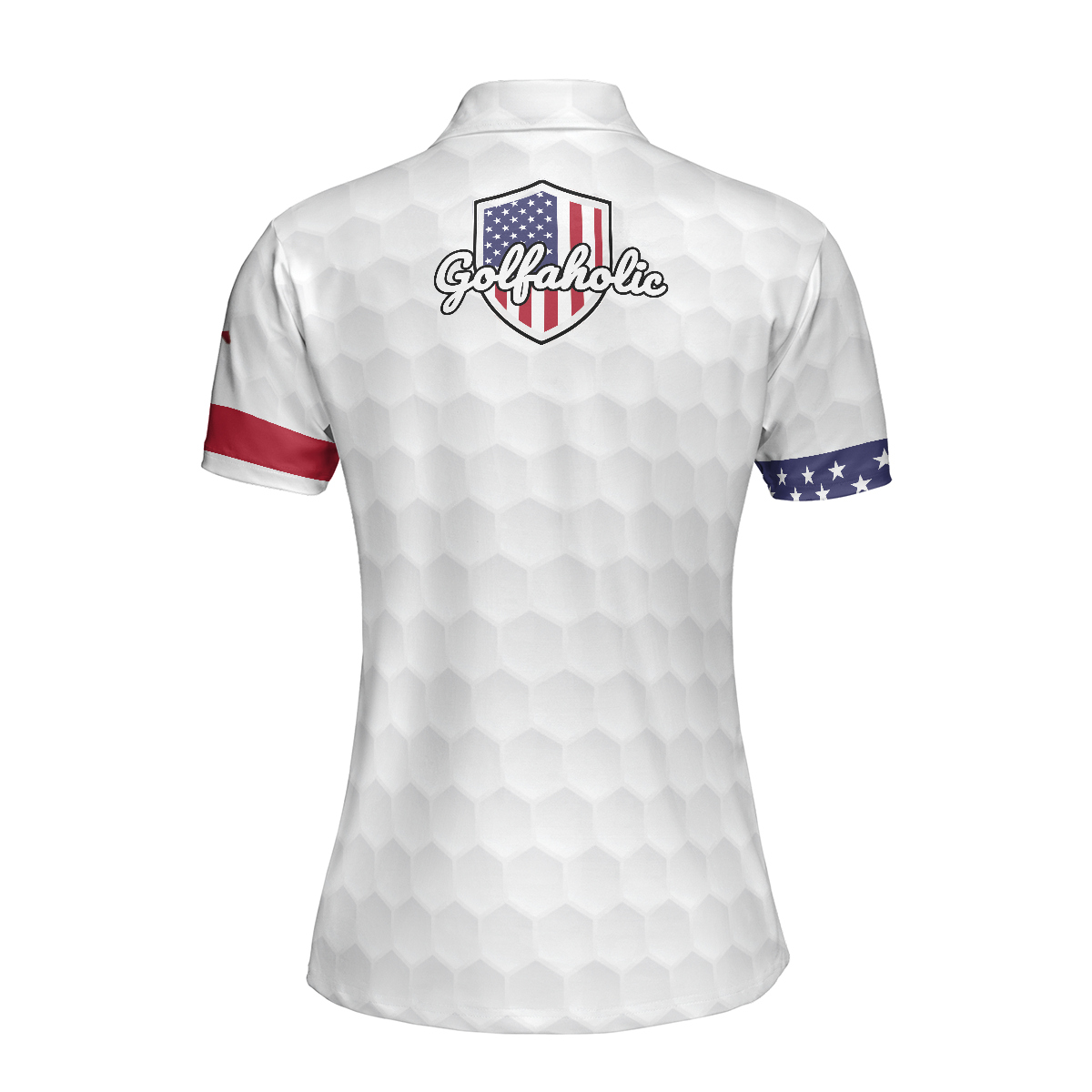 Golf American Flag Girl Short Sleeve Women Polo Shirt