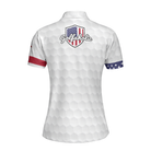 Golf American Flag Girl Short Sleeve Women Polo Shirt