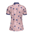 Tropical Palm Tree Pattern Shirt Short Sleeve Women Polo Shirt