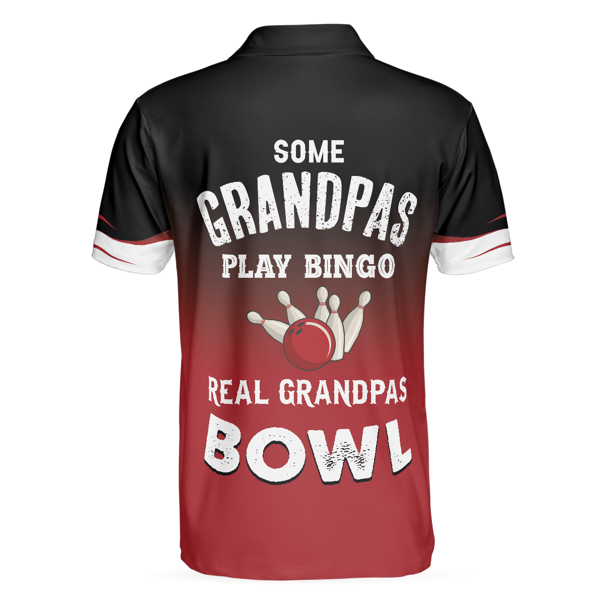 Some Grandpas Play Bingo Real Grandpas Bowl Bowling Polo Shirt, Gift Idea For Bowling Fan Dad, Bowling Shirt For Men