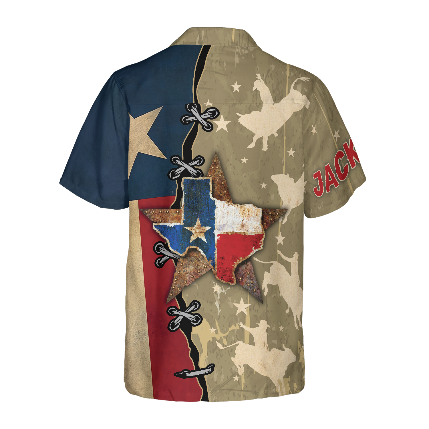 Texas Flag & Rodeo Texas Custom Hawaiian Shirt, Unique Texas Shirt For Texas Lovers