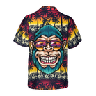 Cool Monkey Head In Paradise Hawaiian Shirt
