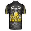 Clean Sweep Bowling Bull Short Sleeve Polo Shirt, Checker Pattern Polo Shirt, Best Bowling Shirt For Men - Hyperfavor