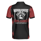 Weekend Forecast Chance Of Bowling Polo Shirt, Red Argyle Short Sleeve Bowling Shirt For Male Players