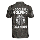 Coolest Golfing Grandpa Camouflage Pattern Golf Polo Shirt