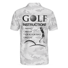 Golf Instructions Triangle And Camouflage Pattern Polo Shirt