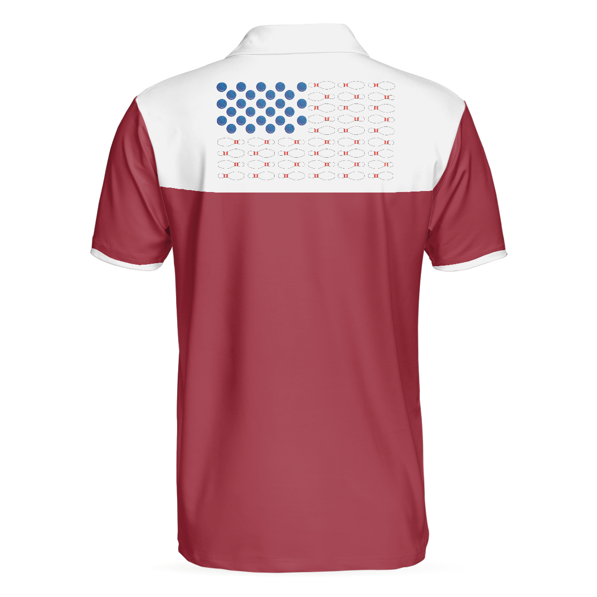Bowling Skull Polo Shirt, American Flag Bowling Shirt For Men, Unique Bowling Apparel
