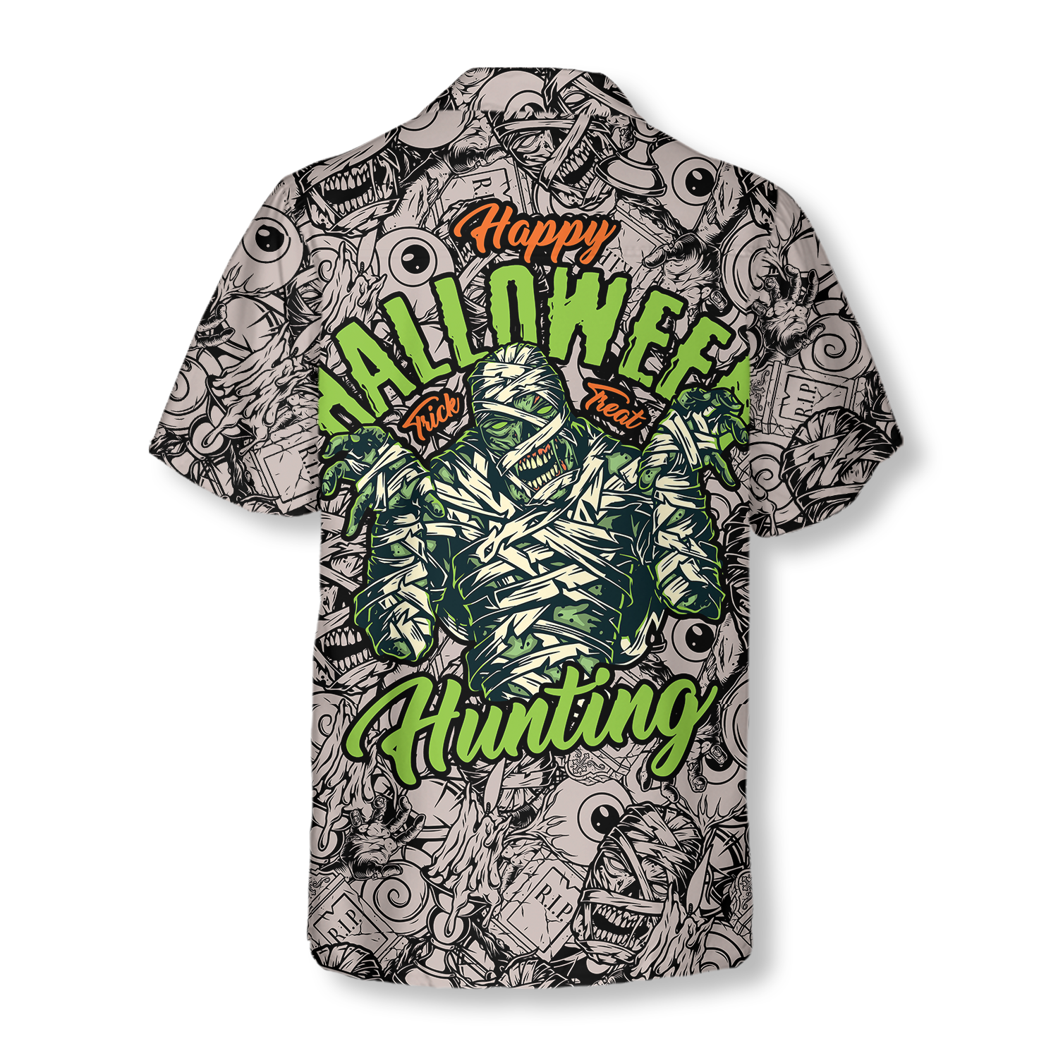 Halloween Vintage Scary Mummy Hawaiian Shirt