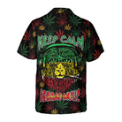Marijuana Lion With Dreadlocks And Chillum Hawaiian Shirt