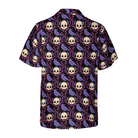 Raven Skull Halloween Shirt For Men Hawaiian Shirt