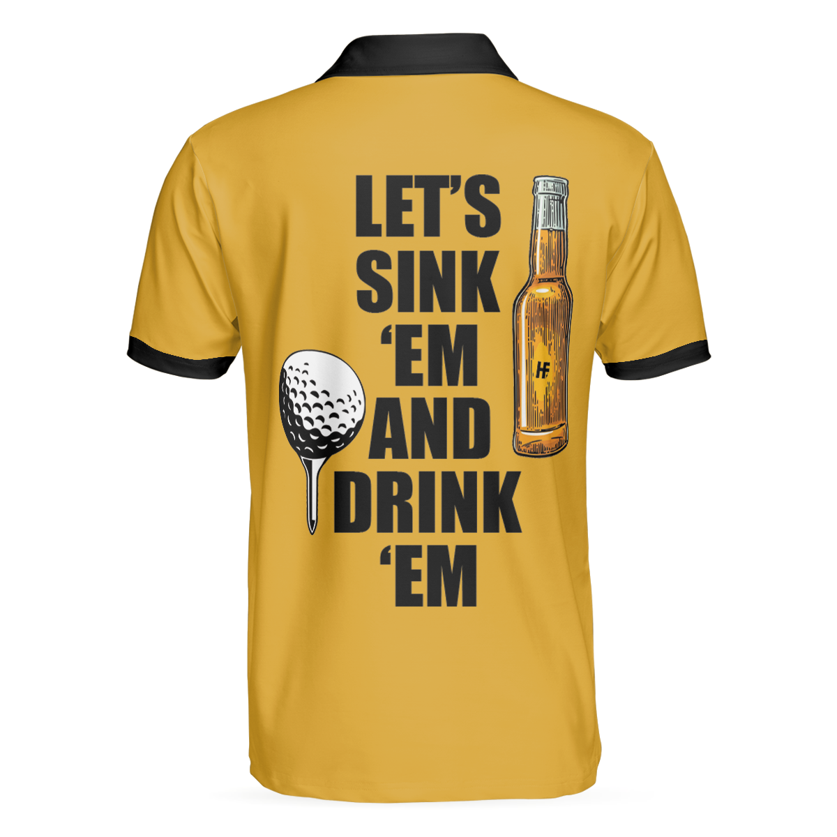 Let's Sink 'Em And Drink 'Em Golf Polo Shirt, Plaid Pattern Golf Beer Polo, Golf Gift Idea For Beer Lovers
