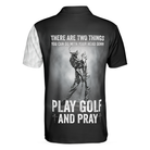 My Head Down When Play Golf And Pray Christian Love Golf Polo Shirt, Christan Golfing Shirt For Men