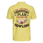 Yes I Do Have A Retirement Plan I Plan On Bowling Polo Shirt, Yellow Argyle Pattern Shirt, Gift For Bowlers