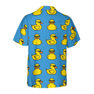 Rubber Yellow Duck Hawaiian Shirt, Blue Water Toy Duck With Sunglasses Hawaiian Shirt
