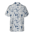 Vintage Pirate And Nautical Symbols Hawaiian Shirt