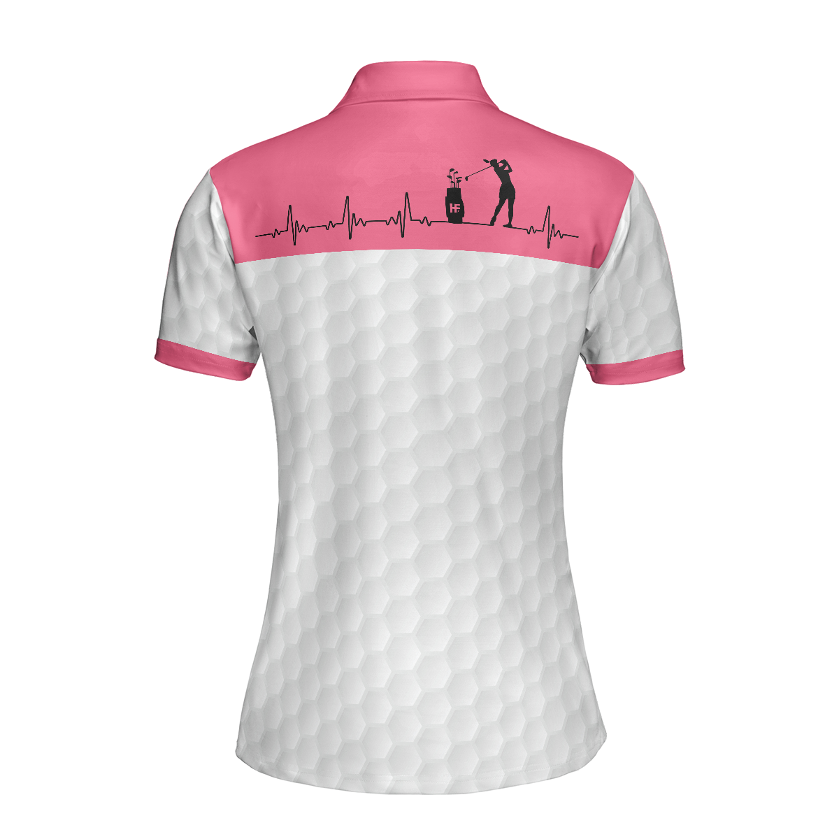 Golf Is My Heart Pink Golf Short Sleeve Women Polo Shirt