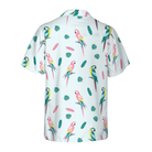 Men's Parrot And Exotic Leaves Shirt Hawaiian Shirt