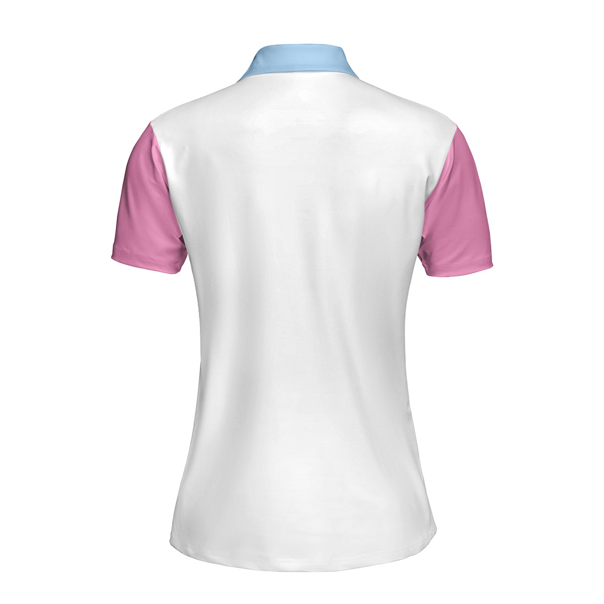 Queen Of The Lanes Pink And Blue Bowling Short Sleeve Women Polo Shirt, Bowling Shirt For Ladies