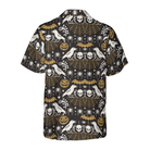 Halloween Eve Black Hawaiian Shirt For Men, Pumpkin Bat Crow Spider Web Skull Hawaiian Shirt