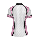 Swing Swear And Repeat Golf Girl Life Golf Short Sleeve Women Polo Shirt, Argyle Pattern Golf Shirt For Ladies