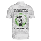 The Most Important Shot Is The Next One Golf Polo Shirt, Colorful Triangle Pattern Golf Shirt For Men