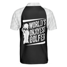 World's Okayest Golfer Polo Shirt, Basic Golf Shirt Design For Men, Funny Golf Shirt With Sayings - Hyperfavor