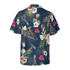 Barber Tools Tropical Pattern Hawaiian Shirt