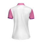 Classic Golf Lady White And Pink Golf Short Sleeve Women Polo Shirt, Golf Shirt For Girls