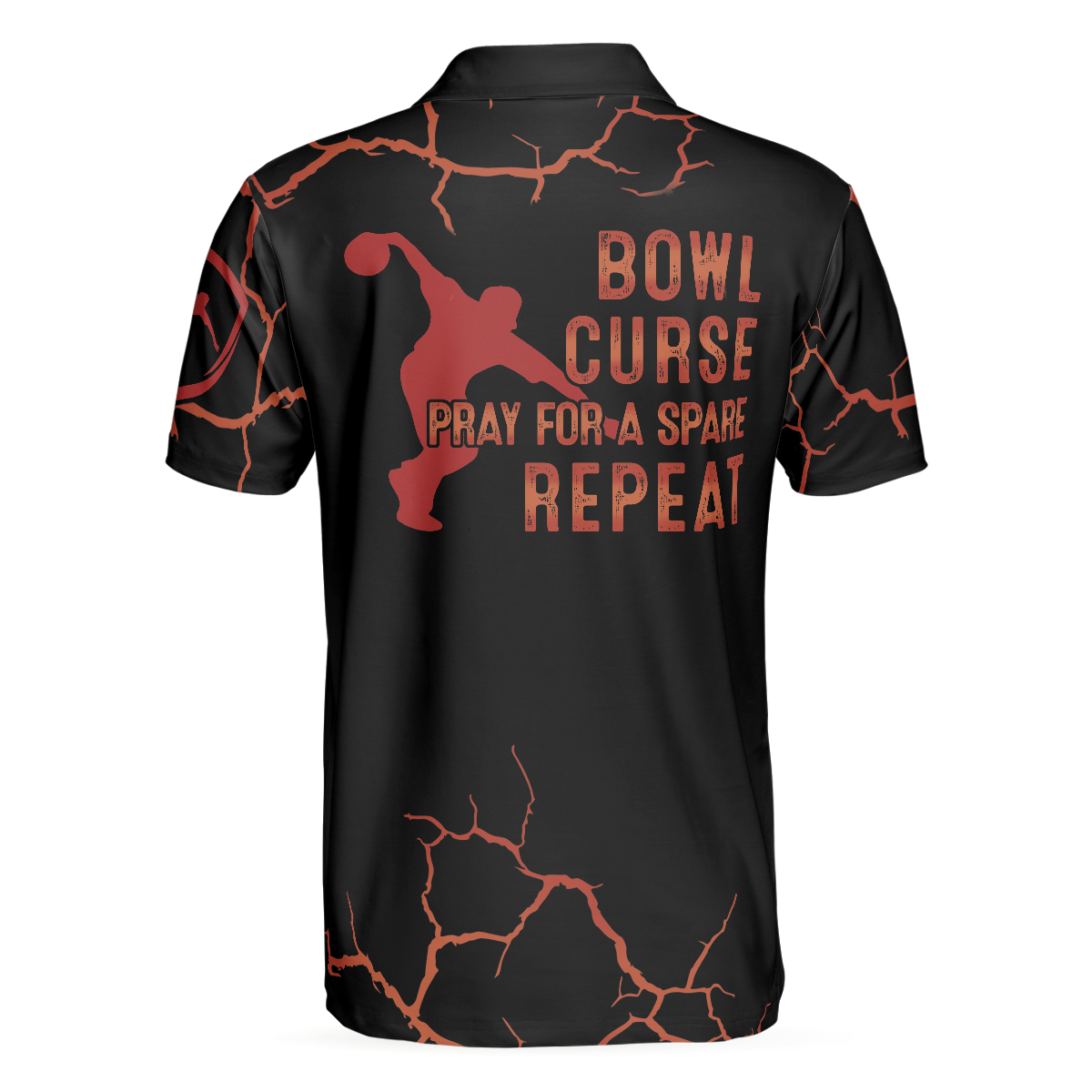Bowl Curse Polo Shirt, Skull Bowling Polo Shirt Design For Bowlers, Spooky Halloween Bowling Gift Idea