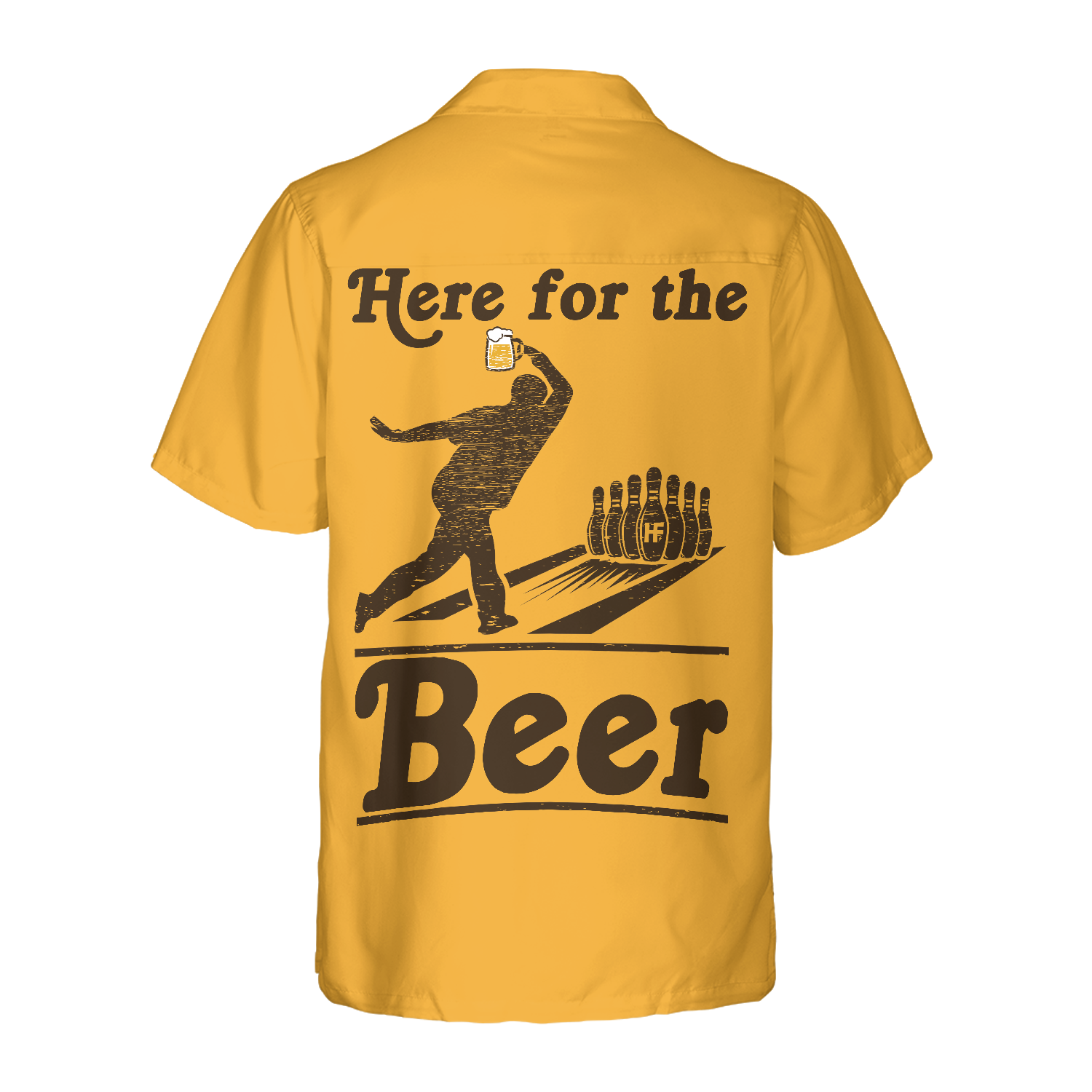 Here For The Beer Bowling Hawaiian Shirt, Drinking And Bowling Shirt, Best Gift For Bowling Players