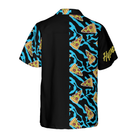 Pizza On Blue Zebra Print Hawaiian Shirt