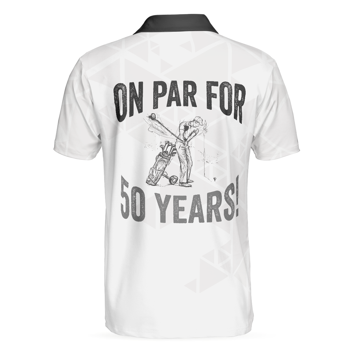 Golf Pattern On Par For Years Polo Shirt, Black And White Polo Shirt, Best Golf Shirt For Men - Hyperfavor